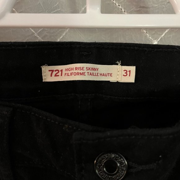 Black high rise Levi's skinny jeans size 31 - Picture 3 of 5